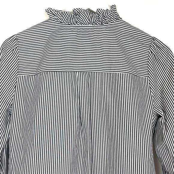 J. Crew Ruffle-Front Classic-Fit Boy Shirt in Stripe - Picture 8 of 12